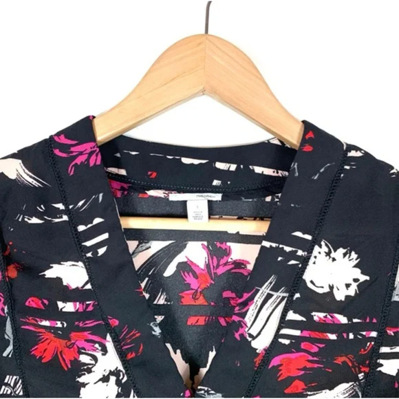 Halogen Floral Lightweight V-Neck Professional Blouse‎ Sleeveless Flattering - Picture 10 of 16